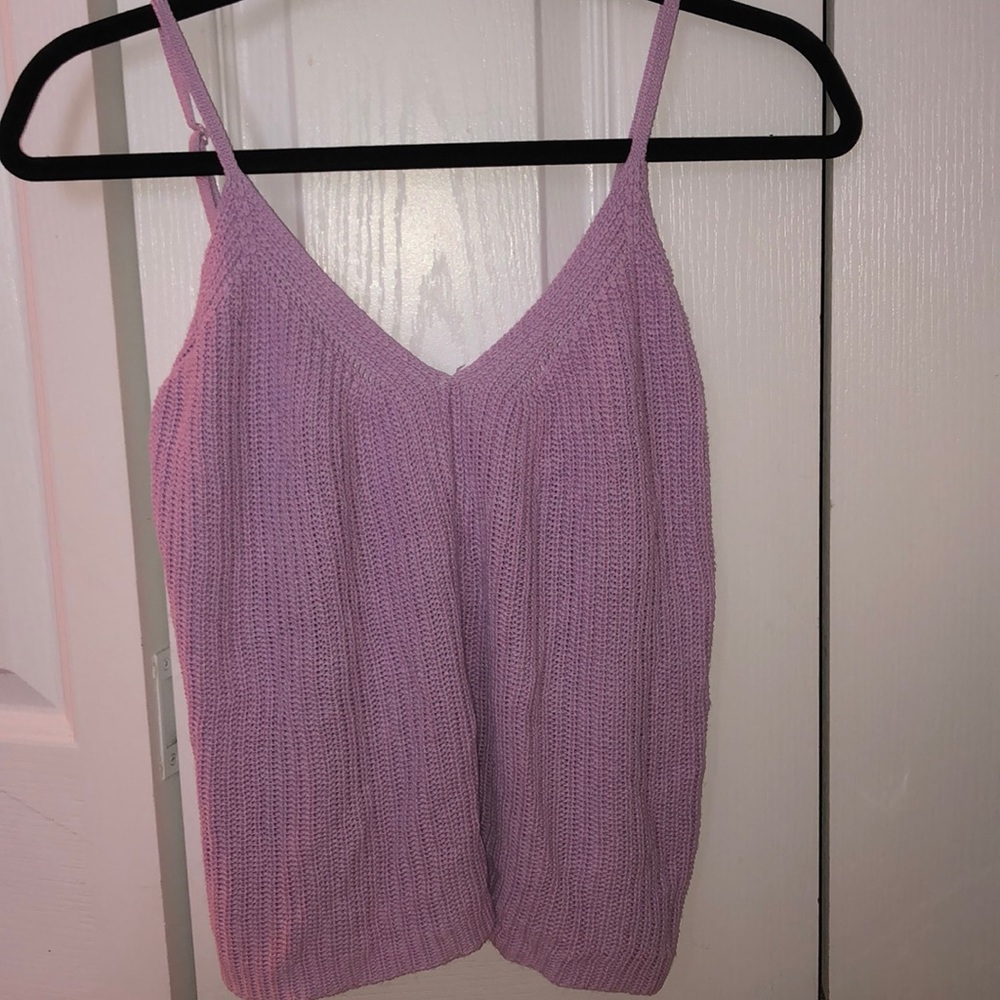 Lavender Cotton Knit Tank Top Size Large